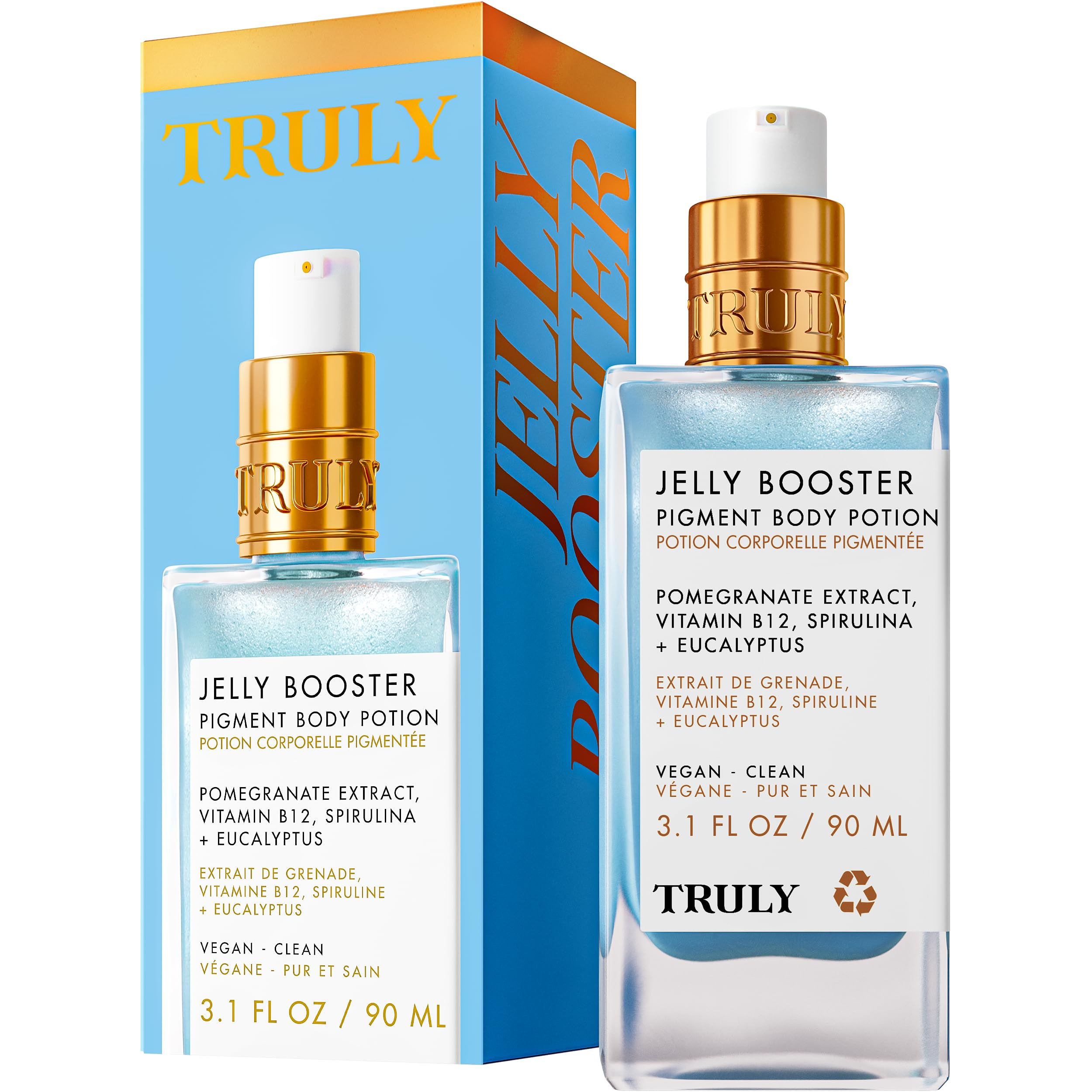 Photo 1 of Truly Beauty Jelly Booster Pigment Treatment Body Potion Scar Treatment - Fast Absorbing Acne Scar for Face And Body - Scar Removal Ointment - Lightweight Scar Serum for Everyday Use 3.1 OZ