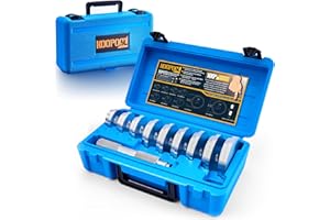 KOOPOOL 10-Pieces Wheel Bearing Press Kit: Includes Seal Driver, 9 Bearing Adapters, and Seal Installer for Efficient Bearing Installation, Universal Bearing Race and Seal Bushing Driver Install Set