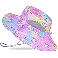 Kids Sun Hat for Girls Mesh Bucket Hat Toddler UV Protection Beach Hat Kids Foldable Fishing Hat for Girls 2-8 Years