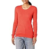 Amazon Essentials Women's Lightweight Long-Sleeve Cable Crewneck Sweater (Available in Plus Size)