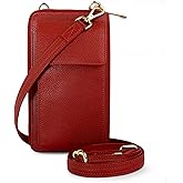 BULL GUARD Crossbody Leather Wallet Phone Purse, Anti Theft and RFID Blocking, Small Elegant Design for Travel