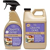 Granite Gold Clean and Shine Spray and Refill Value Pack-Streak-Free Deep Cleaning & Polishing of Granite, Marble, Quartz, 2 