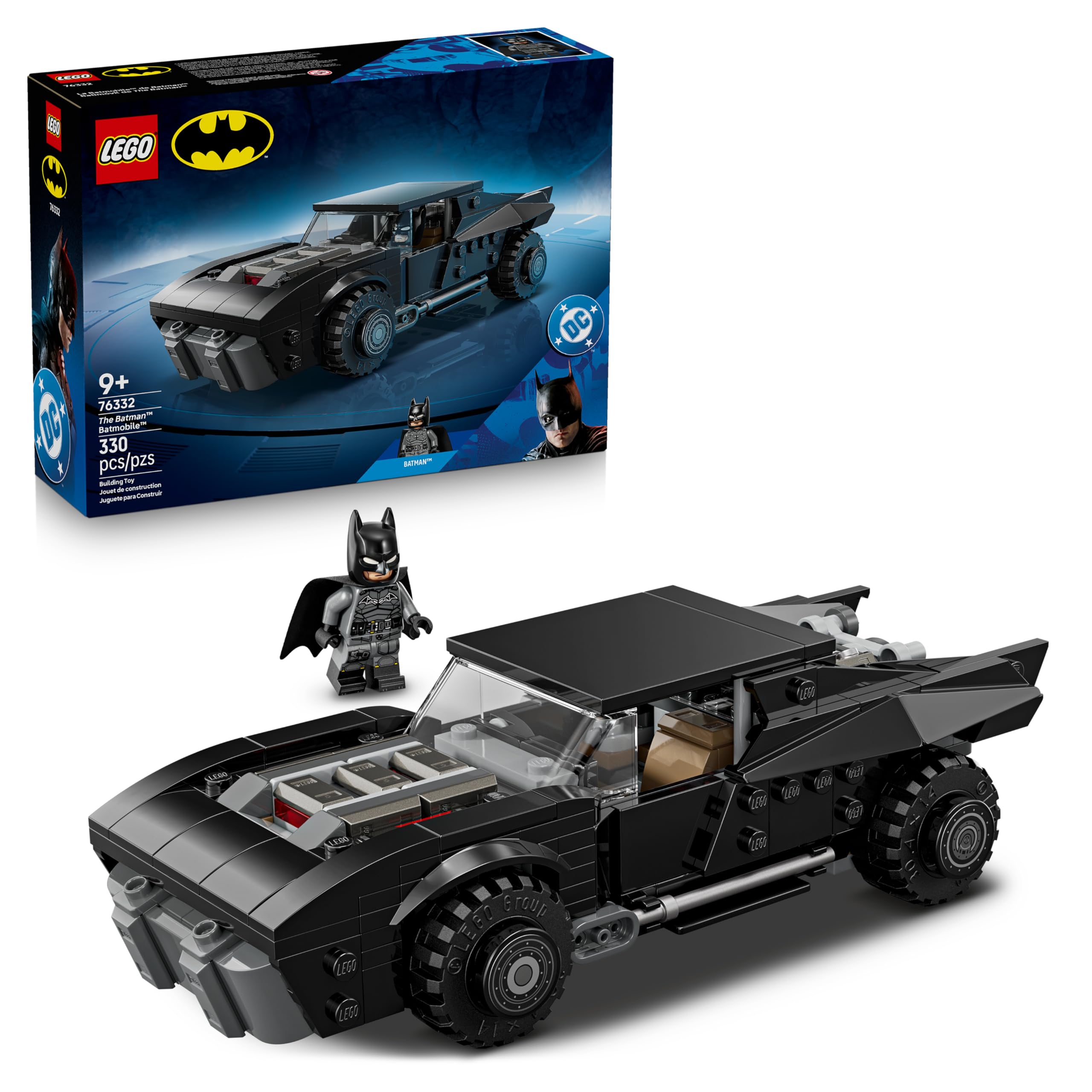LEGO DC Batman: The Batman Batmobil - Kinder Spielzeug - Spielset mit Modellauto und Superhelden Minifigur für Kinder ab 9 Jahren - Kreatives Geschenk für Jungen, Mädchen und Fans - 76332