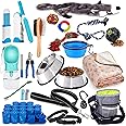 Lobeve Puppy Supplies Starter Kit - 39-Piece Set of Puppy Essentials and Dog Stuff. Includes Dog Leash, Toys, Bowl, Brushes, Water Bottles,and More. Perfect Welcome Home Gift for Your New Puppies