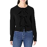 Amazon Essentials (Demi's Pick) Women's Regular-Fit Long-Sleeve Tie Front Cardigan with Bows