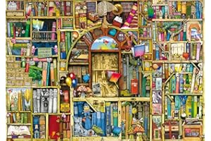 Ravensburger Bizarre Bookshop 2-1000 Piece Jigsaw Puzzle for Adults | Unique Piece Design | Softclick Technology Ideal Gift for Puzzle Enthusiasts