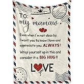 InnoBeta Mamaw Gifts, Grandma Gifts for Mamaw, Flannel Throw Blankets on Mother's Day, Christmas, Birthday, 50" x 65", Letter