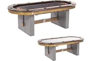 BARRINGTON BILLIARDS Barrington 87" Urban Poker Table 2-in-1 with Dining Table Top and Texas Holdem Playfield