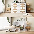 Harper & Bright Designs Full Size Murphy Bed with USB Ports and Drawer,Wood Cabinet Bed with Charging Station, Full Chest Bed with Storage,Folding Wall Bed for Bedroom Guest Room, White