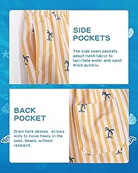 SURF CUZ Boys Swim Trunks Swimsuit for Toddler Boys