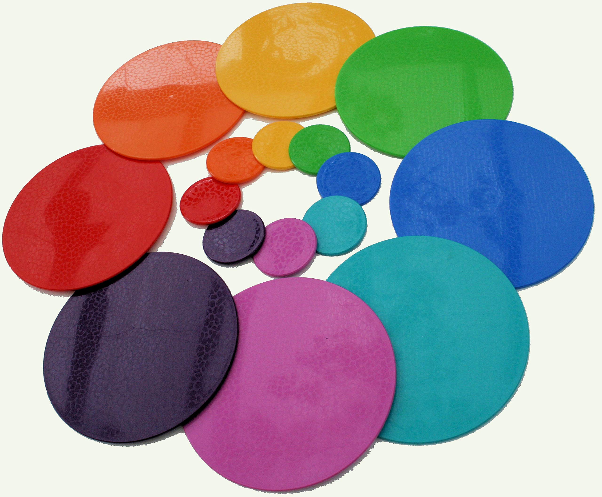 intech-gecko. Dishwasher Safe Place mats and Coasters. 8+8 Rainbow Mix Set. Click Below To See All Products.