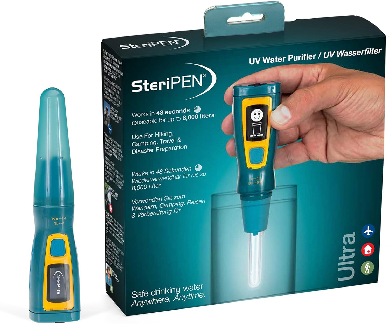 SteriPen Ultra Handheld Water Purifier Blue : Sports & Outdoors