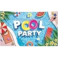 KatchOn, XtraLarge Pool Party Backdrop - 72x44 Inch | Pool Party Banner for Pool Party Decorations | Summer Backdrop for Summer Party Decorations | Pool Party Birthday Decorations, Pool Party Sign