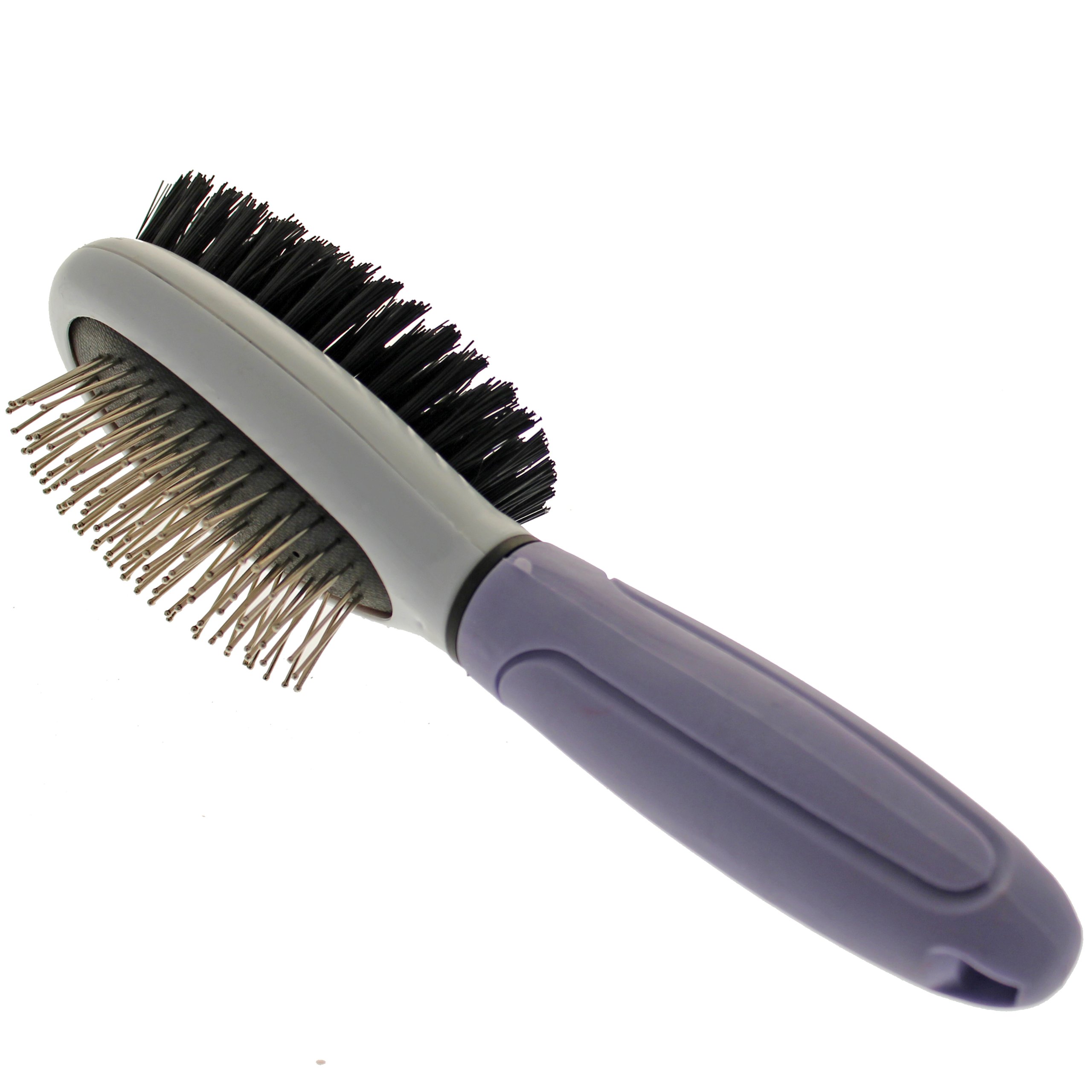 Mool Pet Fur Double-Sided Grooming Brush Comb Rake for Dog and Cat for Long and Short Hair, 21.5 x 6.5 cm