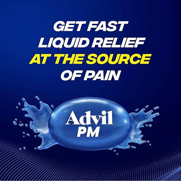 ADVIL PM LIQUI-GELS PAIN RELIEVER AND NIGHTTIME SLEEP AID, PAIN MEDICINE WITH IBUPROFEN FOR PAIN RELIEF AND DIPHENHYDRAMINE HCL FOR A SLEEP AID – 2X80 LIQUID FILLED CAPSULES