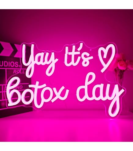 Lips Filler Botox Led Neon Ligh for Wall Decor, Nothing A Little Botox Filler Neon Sign,Botox Art,Neon Sign For Medspa Décor,Injector Spa Studio Decoration. Size