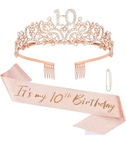 Sweet Sixteen Birthday Tiara Crown With Hair Combs – Janefashions T1863, Clear Rhinestones, Silver Setting