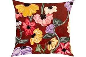 Bzelkry Flower Pillow Cover, Surprise Song Piano Floral Inspired Soft Short Plush Throw Pillow Covers, Fans Merch Birthday Gifts 18x18 Inches
