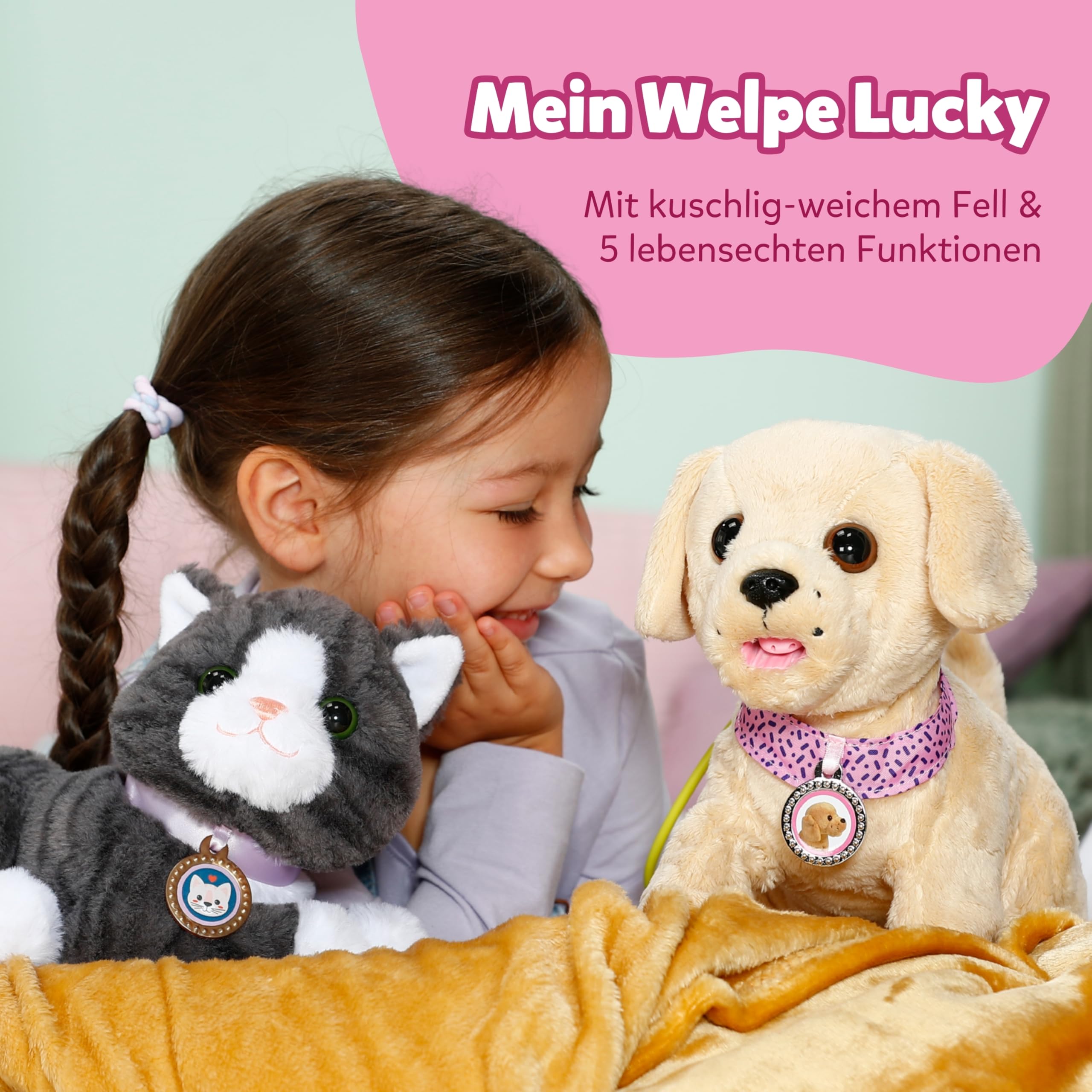 BABY Born Mein Hund Lucky mit 5 verschiedenen Funktionen, für Kinder ab 3 Jahren, funktioniert mit Batterien, 835869 Zapf Creation 3