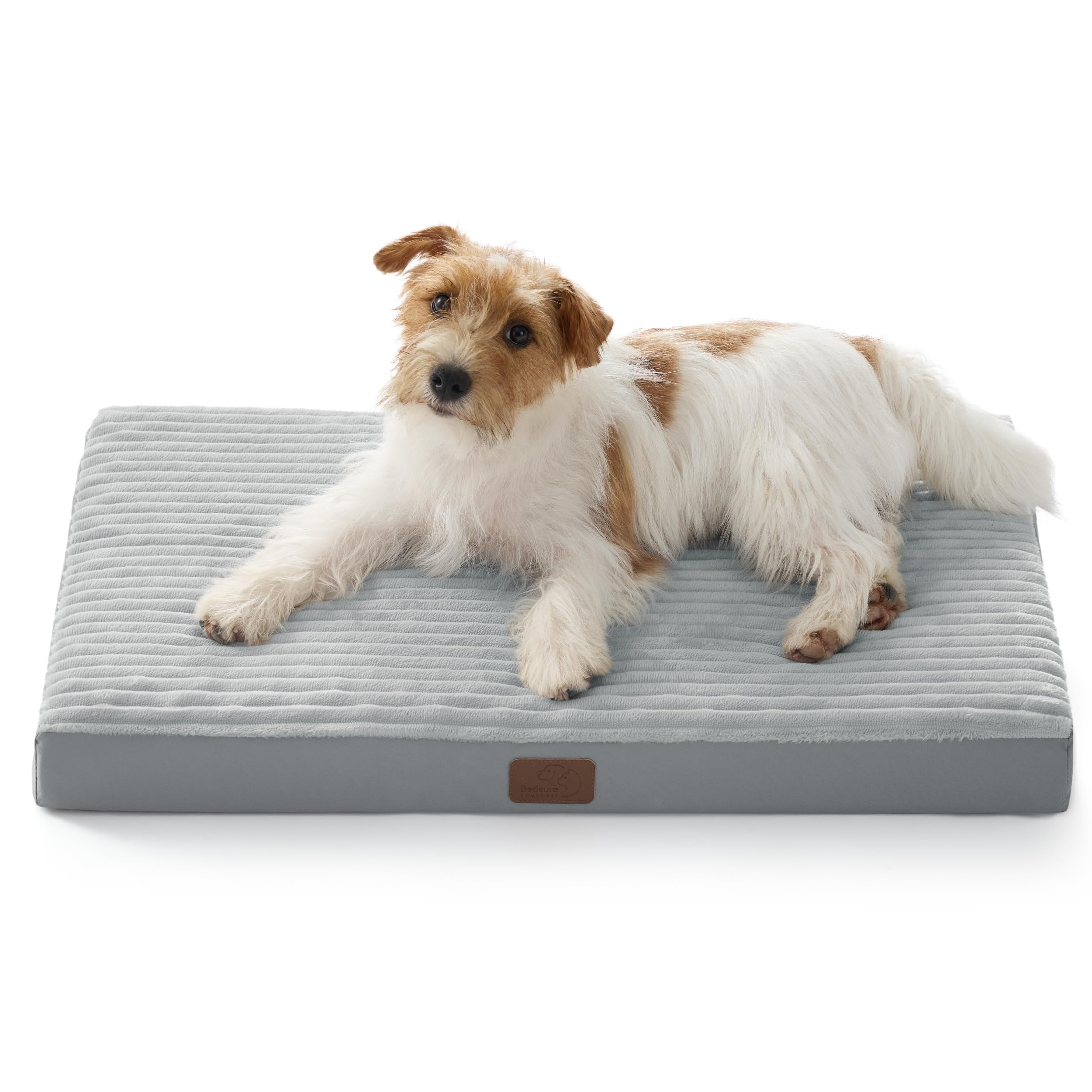 Photo 1 of Bedsure Dog Bed Medium Size Dog - Orthopedic Pet Beds with Removable Machine Washable Cover, Egg Crate Foam Puppy Pad, Suitable for Pet Up to 35 lbs, 29"x18"