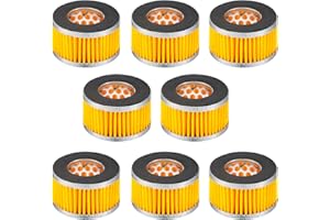 VESICI 8 Pcs Air Compressor Replacement Filter Elements 2.6 x 1.6 Inch Piston Type Air Compressor Intake Paper Filter Elements