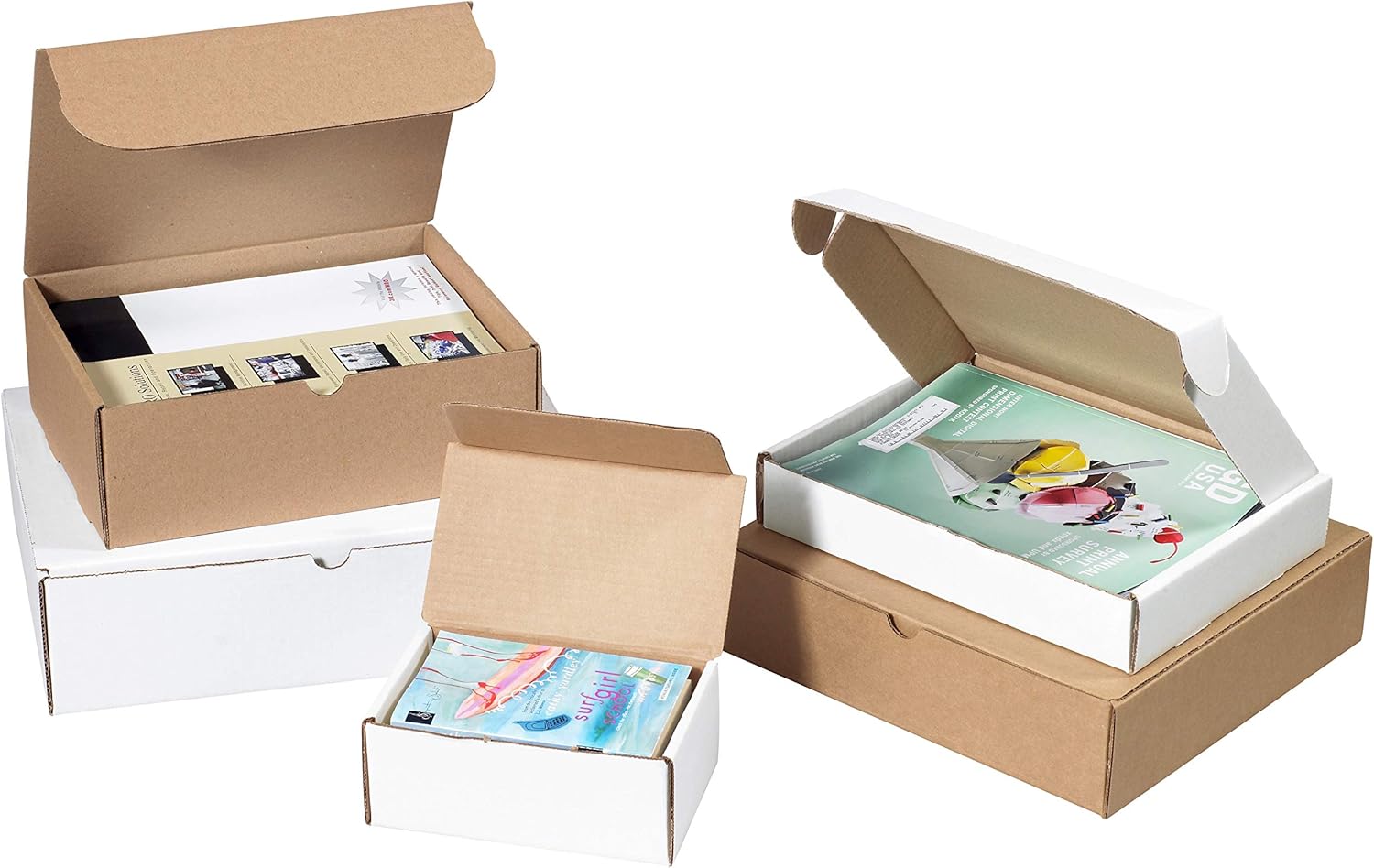 BOX USA BML982 Literature Mailers, 9" x 8" x 2", White (Pack of 50): Industrial & Scientific