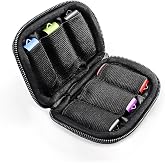 WesData Flash Drive Case - USB Holder, Storage Bag for Thumb Drives, Lightweight, Protects &amp; Stores Small Items, 6 Slots, Black