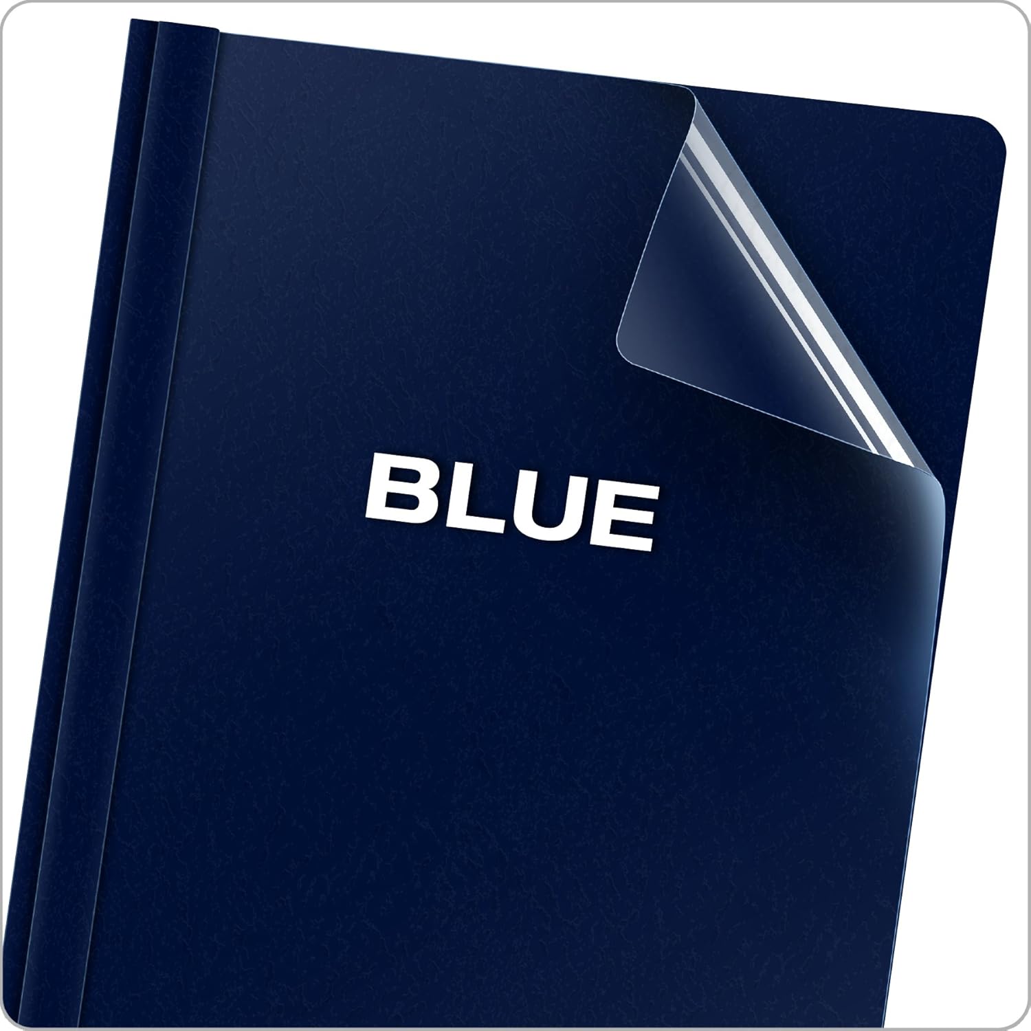 Oxford Clear Front Report Covers, Dark Blue, Letter Size, 25 per Box (55838EE) : Business Report Covers : Office Products