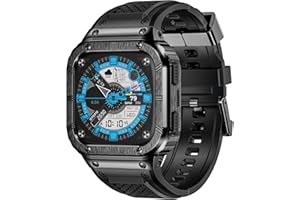 MioHHR Stainless Steel Case and Band Compatible with Fitbit Versa 4/3/2/Lite/Sense/Sense 2 Bands with Metal Case, Rugged Sports Protector Cover Silicone Wristbands for Men, Black