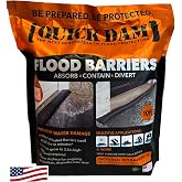 Quick Dam Water Activated 10ft Flood Barrier, Pack of 1 | Flood Water Management: Use to control, contain and divert flood water away from your property