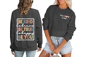 LIWYLU Kindness Is Free Sweatshirt Women Inspirational Sayings Be kind Positive Long Sleeve Shirts Pullover Crewneck Tops