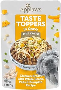 Applaws Taste Toppers Chicken, Peas, Pumpkin & White Bean in Gravy Wet Dog Food, 3 oz.