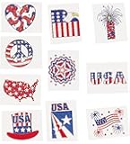 Glitter Patriotic Temporary Tattoos (6 dz)