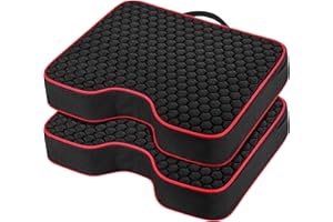 WIWODADI Stadium Seat Cushions - Portable Bleacher Cushions with 2.5" Extra Thick High-Density Foam and Massage Dots, Outdoor Fashion Seat Cushions for Sports Events, Travel, Camping, Chairs