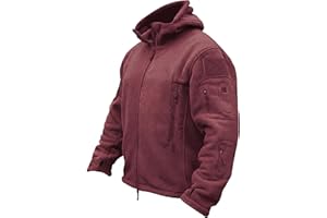 TACVASEN Mens Fleece Jacket Full Zip Tactical Hoodies Winter Coats Windproof Hoodies Warm Hunting