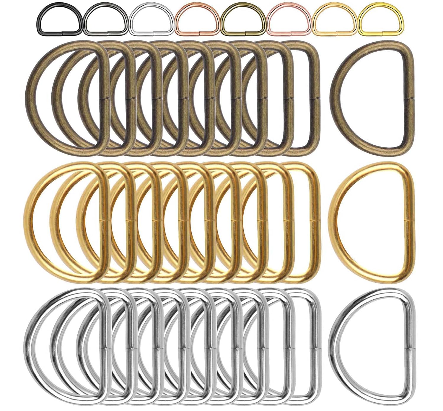 DIY Crafts Metal D Ring SemiCircular D Ring for Hardware Bags Ring for