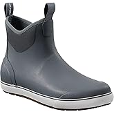 Piscifun Men’ s Deck Boots, Waterproof Fishing Rain Boots, Anti-Slip Rubber Boots with Breathable Neoprene Lining