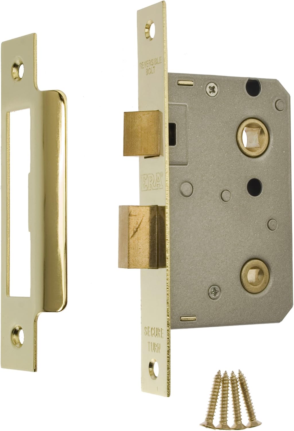 Era 243-31 2.5-inch/ 64mm Bathroom Sashlock - Brass Effect, Gold