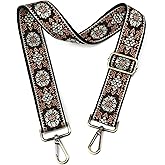 Purse Strap Adjustable Replacement Crossbody Bag Strap Retro Jacquard Embroidery Shoulder Straps for Canvas Bag