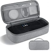 MUSICOZY Sleep Mask Headphones Case, Travel Organizer Bag Accessories | Polyester Travel Pouch with Partition Pockets, Adjustable Dividers for Cables Chargers Headphones and Portable Accessories