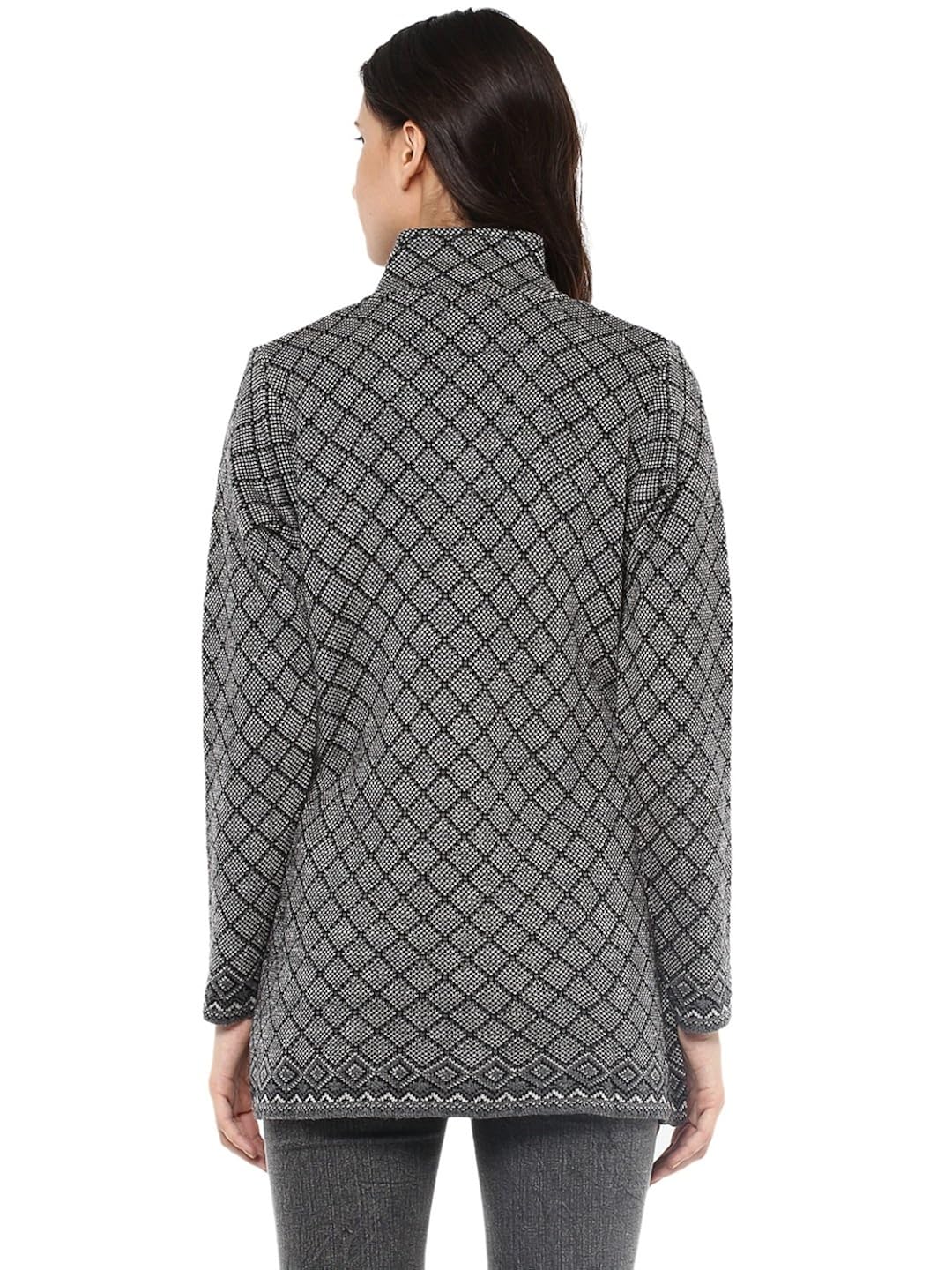 cayman women black patterned coat