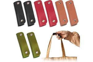 PYSEOSISE Handbag Handle Wrap Covers, 8 Pcs PU Leather Wrap Covers, Multi-Colour Purse Wallet Handle Protectors for Handbags 