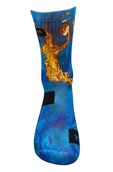 Brutal Basketball Player Blue Socken mit Eigenem Handgefertigte Motiv Design 3D Druck Socken für Basketball Fitness Volleybal