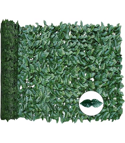 Treillis Feuilles Artificielles – 3,28 X 9,84 Pieds, Plastique Flexible – Écran D'intimité Pour Jardin, Balcon, Clôture