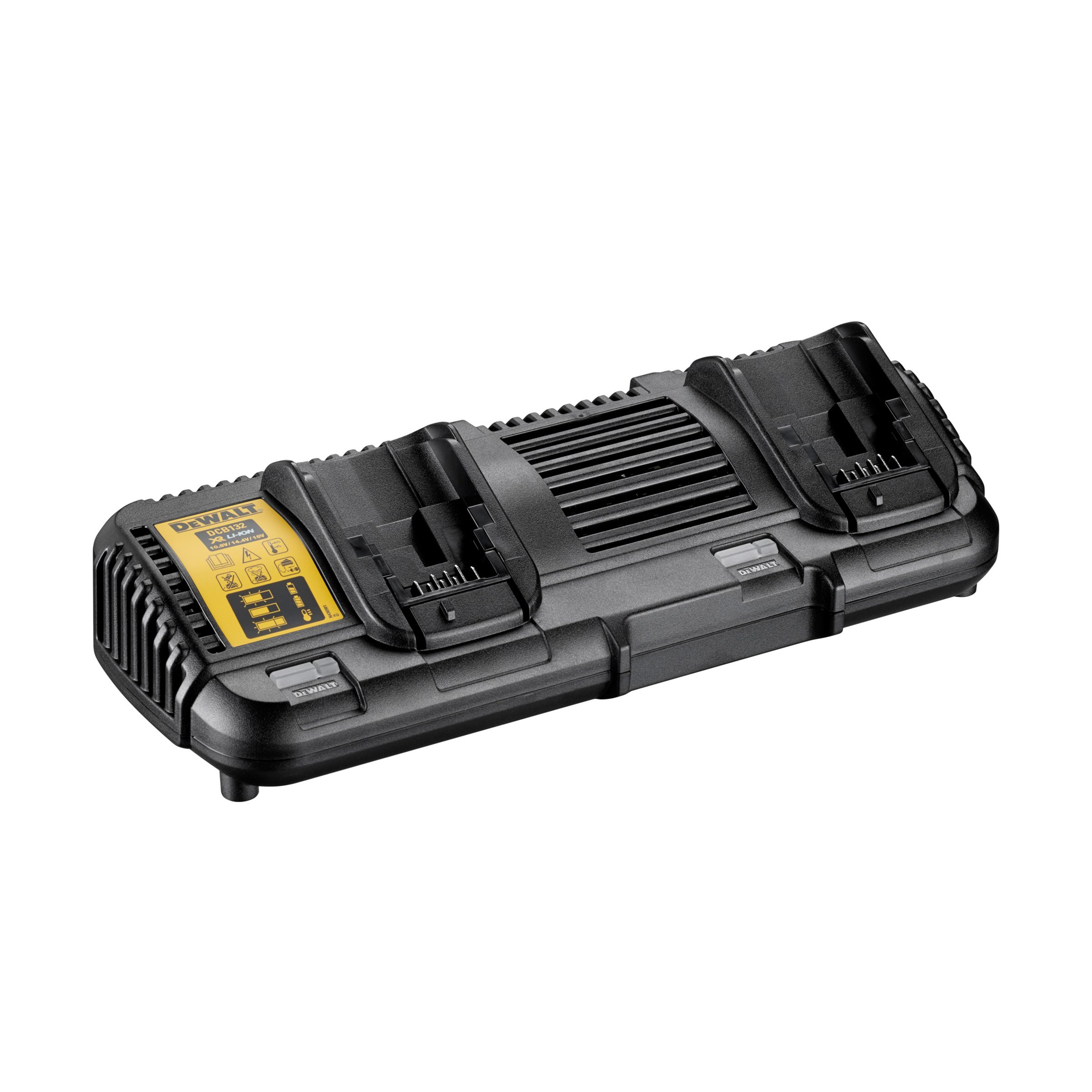 Dewalt DCB132 XR Dual Port Charger, 18 V, Yellow/Black