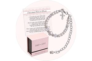 Cherished Moments Babe to Bride Keepsake Cross Bracelet Baptism Gift for Infant Newborn Baby Girl in Sterling Silver with Cultured Pearls