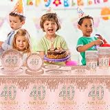 COSORO 20 Pcs Rose Gold 40th Birthday Napkins Ladies Table Decor Serviettes view 5