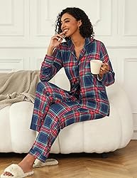 Ekouaer Womens Pajamas Set 2 Piece Button Down Pjs