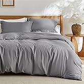 Bedsure Duvet Cover Queen Size - Soft Double Brushed Bedding Set for Kids & Adults, Zipper Closure, 3 Pieces, Includes 1 Duvet Cover (90"x90") & 2 Pillow Shams, NO Comforter, Grey