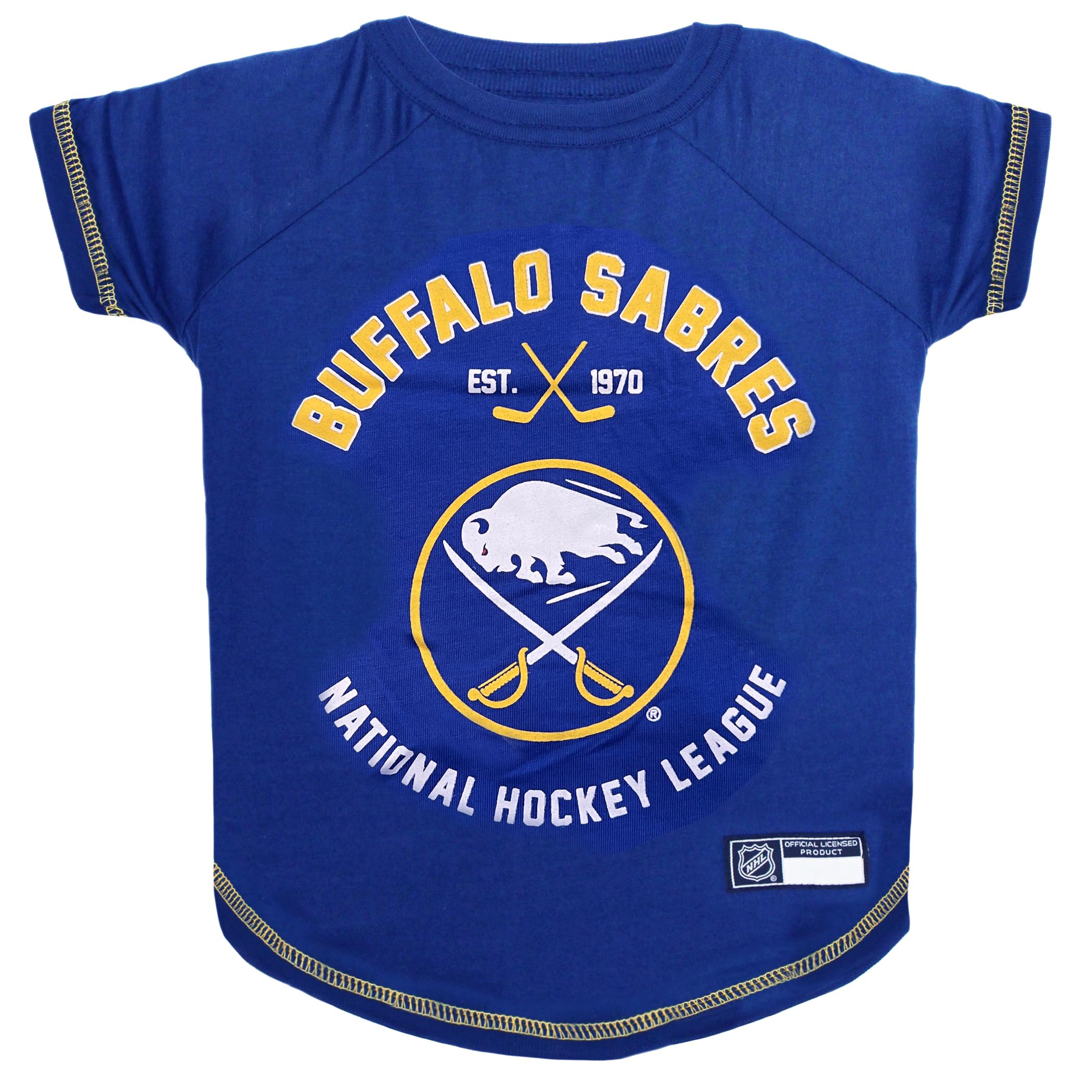 NHL BUFFALO SABRES Tee Shirt for DOGS & CATS, Large. - Are you a HOCKEY FAN? Let your Pet be an NHL FAN too!